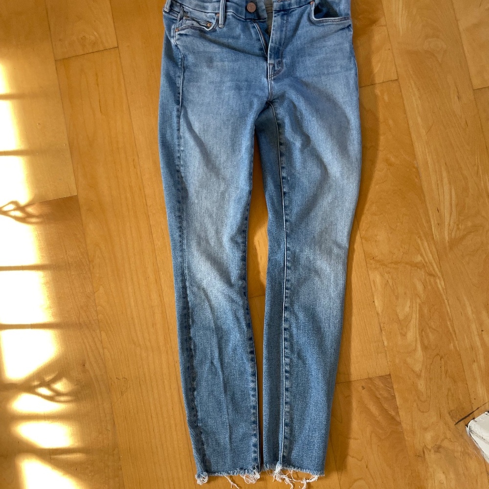 Mother skinny jeans frayed bottoms -25